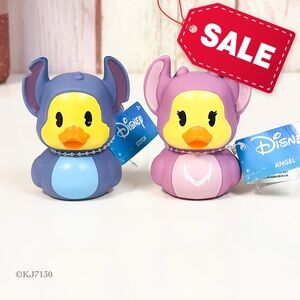 Duckalooz Disney Stitch & Angel Set Of 2 NEW Rubber Duckie Jeep Ducking